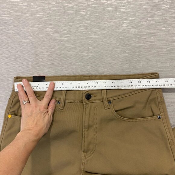 CAT Caterpillar Work Pants Mens 34 x 30 Brown Canvas Fleece Lined Insulated - Picture 7 of 12